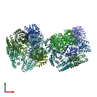 PDB entry 3n8n coloured by chain, front view.