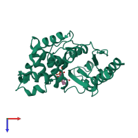 PDB entry 3n8r coloured by chain, top view.