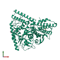 PDB entry 3n8t coloured by chain, front view.