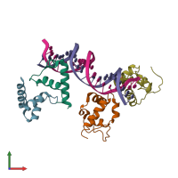 PDB entry 3n97 coloured by chain, front view.