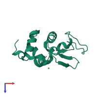 PDB entry 3n9a coloured by chain, top view.
