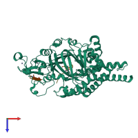 PDB entry 3n9n coloured by chain, top view.