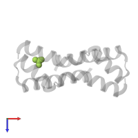 SULFATE ION in PDB entry 3nau, assembly 1, top view.