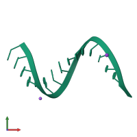 PDB entry 3nd3 coloured by chain, front view.