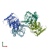 PDB entry 3ngm coloured by chain, front view.