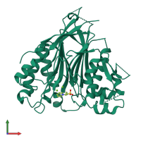 PDB entry 3ngq coloured by chain, front view.