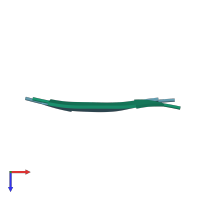 PDB entry 3nhc coloured by chain, top view.