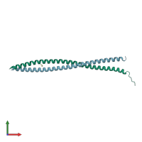 PDB entry 3ni0 coloured by chain, front view.