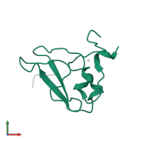 E3 ubiquitin-protein ligase UBR1 in PDB entry 3nim, assembly 4, front view.