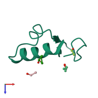 PDB entry 3nir coloured by chain, top view.