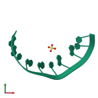 PDB entry 3nj6 coloured by chain, front view.