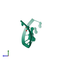 PDB entry 3nj6 coloured by chain, side view.