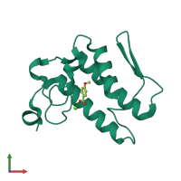 PDB entry 3nju coloured by chain, front view.