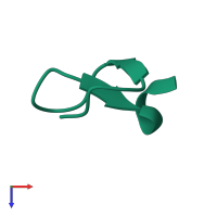 PDB entry 3njw coloured by chain, top view.