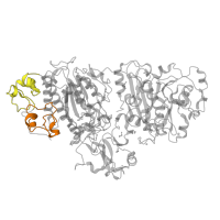 The deposited structure of PDB entry 3nkm contains 2 copies of Pfam domain PF01033 (Somatomedin B domain) in Ectonucleotide pyrophosphatase/phosphodiesterase family member 2. Showing 2 copies in chain A.