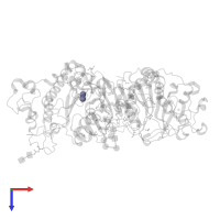 ZINC ION in PDB entry 3nkm, assembly 1, top view.