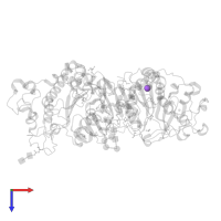 SODIUM ION in PDB entry 3nkm, assembly 1, top view.