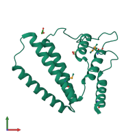 PDB entry 3nl9 coloured by chain, front view.