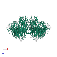 Neuraminidase in PDB entry 3nn9, assembly 1, top view.