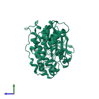 Mitogen-activated protein kinase 14 in PDB entry 3nnv, assembly 1, side view.