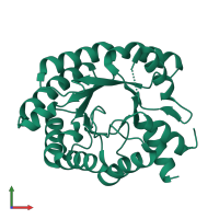 deoxyribose phosphate aldolase in PDB entry 3npw, assembly 1, front view.