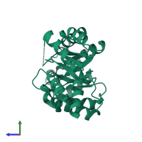 deoxyribose phosphate aldolase in PDB entry 3npw, assembly 1, side view.