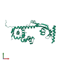 PDB entry 3nrk coloured by chain, front view.