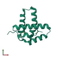 PDB entry 3nrw coloured by chain, front view.