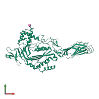 PDB entry 3nsj coloured by chain, front view.