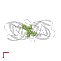 {3-[(4-AMINO-BENZENESULFONYL)-ISOBUTYL-AMINO]-1-BENZYL-2-HYDROXY-PROPYL}-CARBAMIC ACID TETRAHYDRO-FURAN-3-YL ESTER in PDB entry 3nu4, assembly 1, top view.