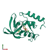 PDB entry 3nuc coloured by chain, front view.