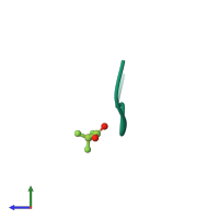 PDB entry 3nvh coloured by chain, side view.