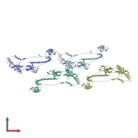 PDB entry 3nwd coloured by chain, front view.