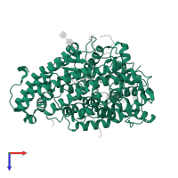 Angiotensin-converting enzyme, soluble form in PDB entry 3nxq, assembly 2, top view.