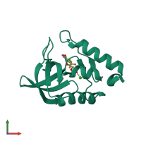 PDB entry 3nxw coloured by chain, front view.
