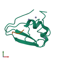 PDB entry 3ny3 coloured by chain, front view.