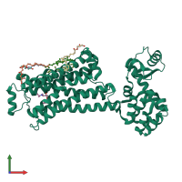 PDB entry 3ny8 coloured by chain, front view.