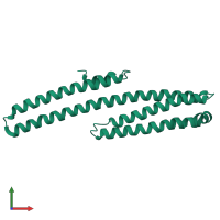 PDB entry 3nyl coloured by chain, front view.