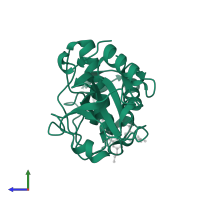 Cathepsin K in PDB entry 3o0u, assembly 1, side view.