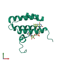 PDB entry 3o55 coloured by chain, front view.