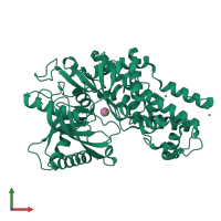 PDB entry 3o8m coloured by chain, front view.