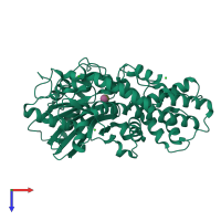PDB entry 3o8m coloured by chain, top view.