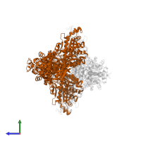 ATP-dependent 6-phosphofructokinase subunit beta in PDB entry 3o8o, assembly 1, side view.