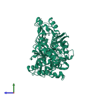 Periplasmic murein peptide-binding protein in PDB entry 3o9p, assembly 1, side view.