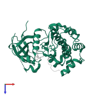 RAC-alpha serine/threonine-protein kinase in PDB entry 3ocb, assembly 1, top view.