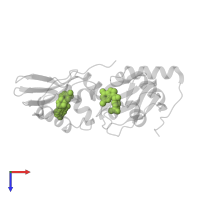 CYCLIC GUANOSINE MONOPHOSPHATE in PDB entry 3od0, assembly 1, top view.