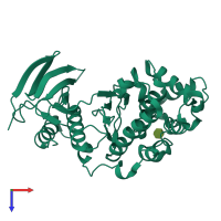 PDB entry 3od6 coloured by chain, top view.