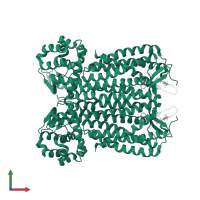 C-X-C chemokine receptor type 4 in PDB entry 3oe0, assembly 1, front view.