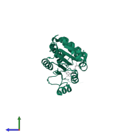 Catechol O-methyltransferase in PDB entry 3oe5, assembly 1, side view.
