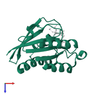 GTPase RhebL1 in PDB entry 3oes, assembly 1, top view.